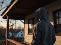 Default_A_man_standing_on_the_porch_in_a_hoodie_with_a_hood_no_0.jpg